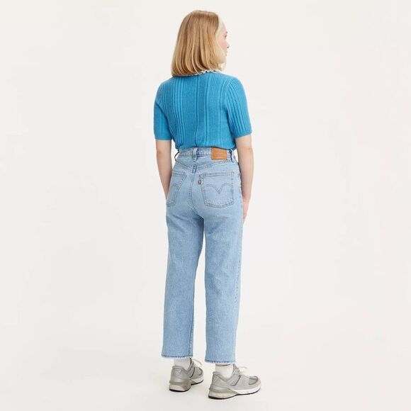 LEVI'S Ribcage Straight Leg Jeans Women's Size 31 Button Fly Denim - Picture 1 of 8